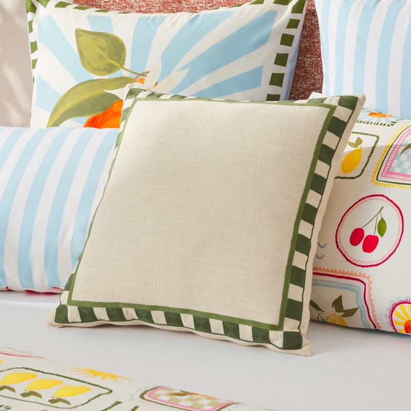 Azul Olive Green & Natural Cushion