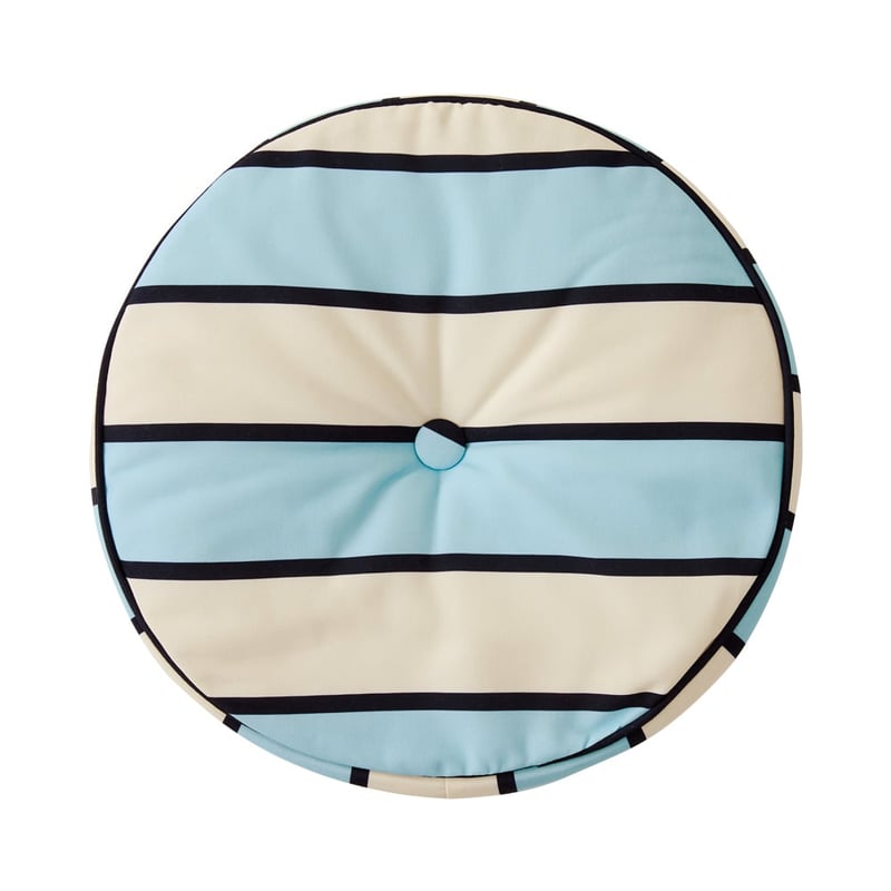 Blue Stripe Outdoor Round Cushion