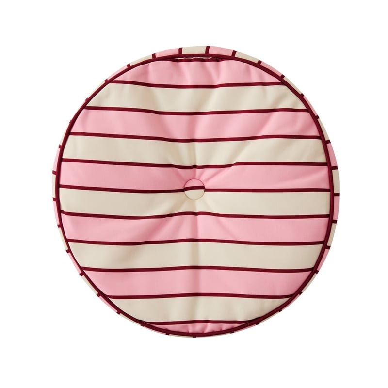 Pink Stripe Outdoor Round Cushion