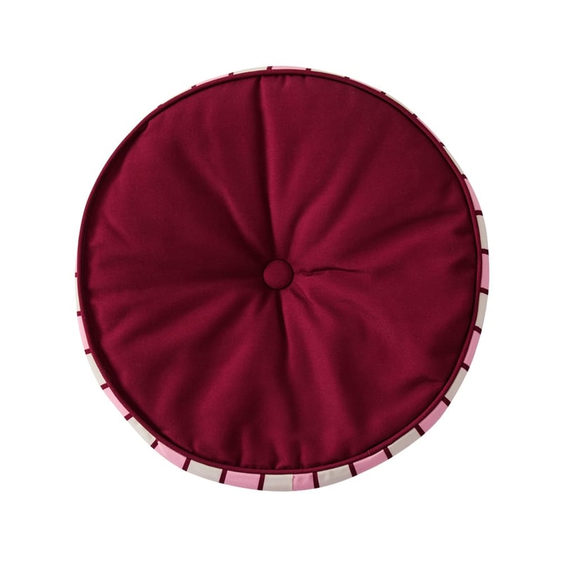 Pink Stripe Outdoor Round Cushion
