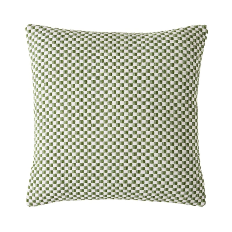 Tula Green Check Cushion