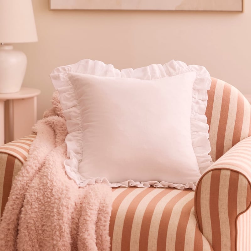 Brydee White Linen Cushion