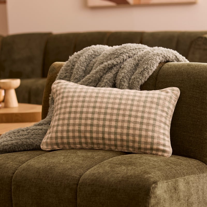 Hinton Lily Pad Gingham Cushion