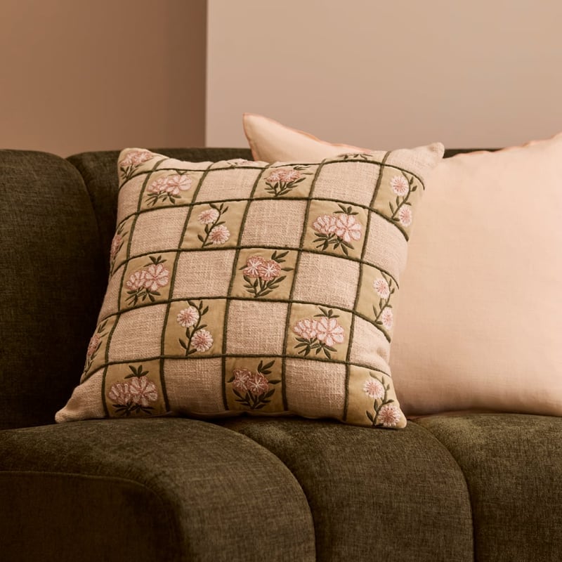 Jesse Pebble & Pink Floral Sand Cushion