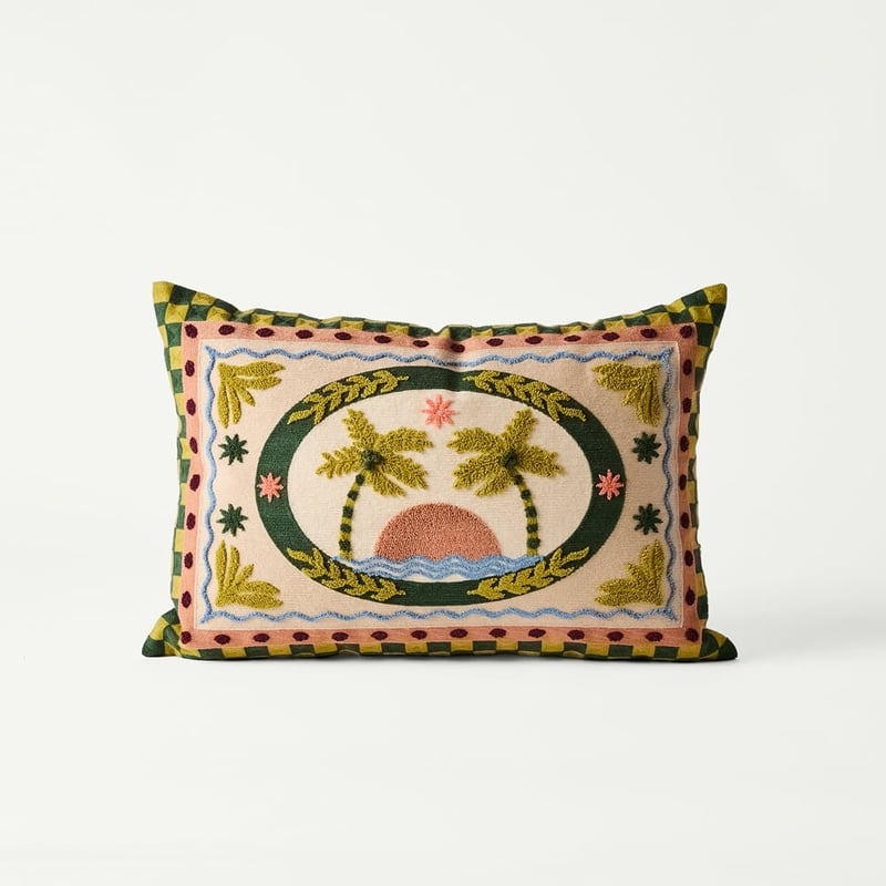 Natures Resort Green & Earth Cushion