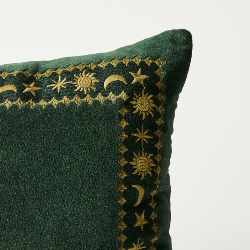Stella Green Velvet Cushion