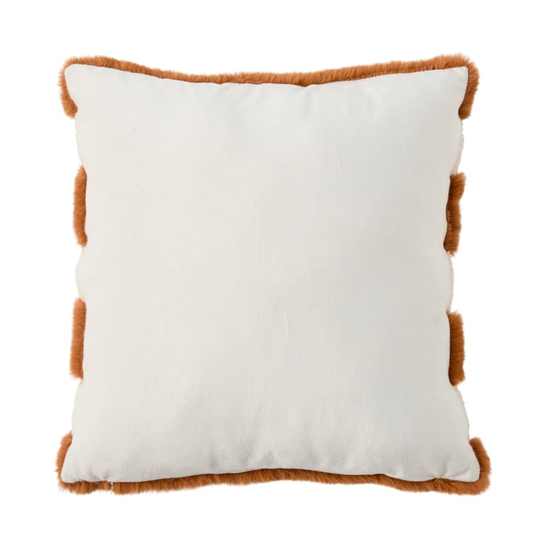 Neve Stripe Natural & Hazel Fur Cushion