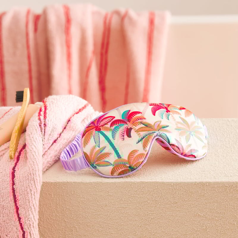 Pure Silk Fiesta Palm Eye Mask