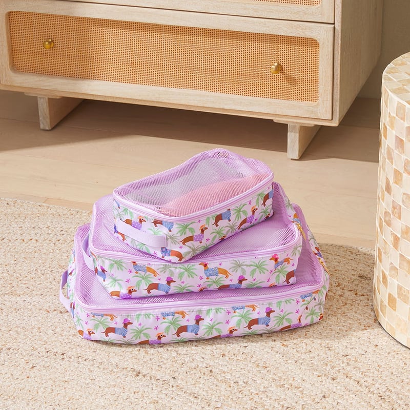 Dachshunds Travel Storage Bags Set of 3