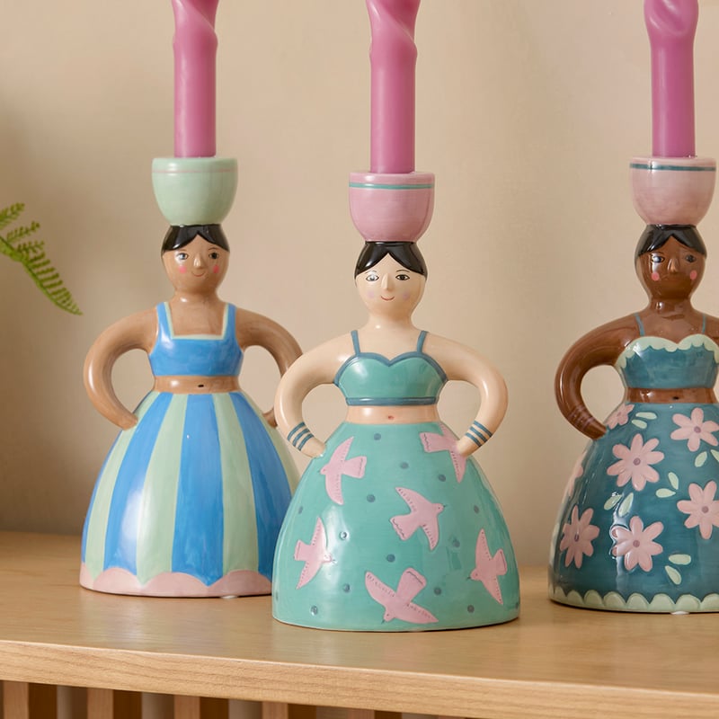 Spanish Lady Birds Candleholder