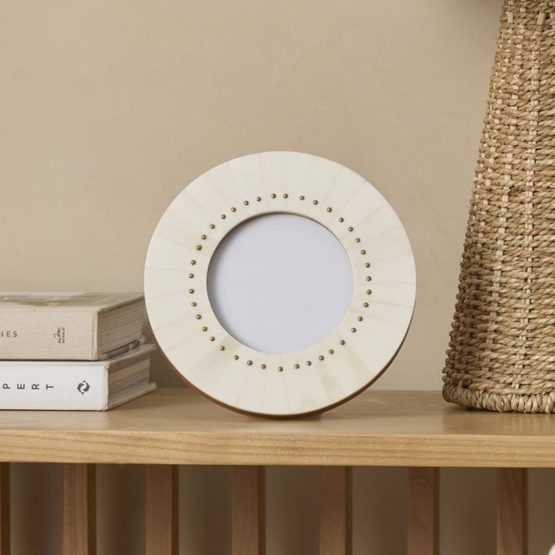 Otis Ivory Round Photo Frame