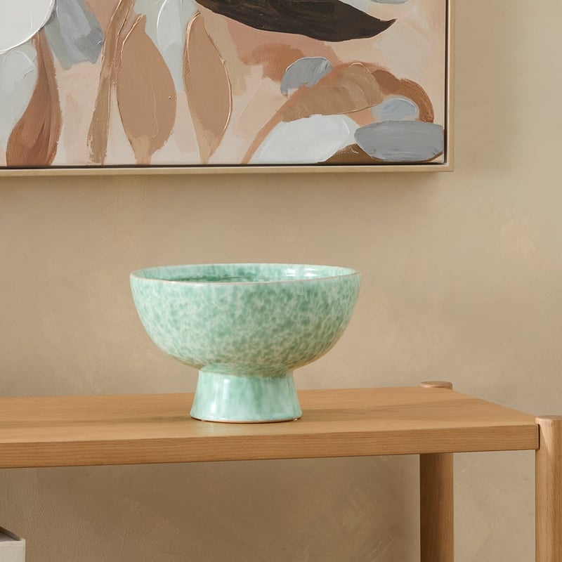 Torno Reactive Green Decorative Bowl