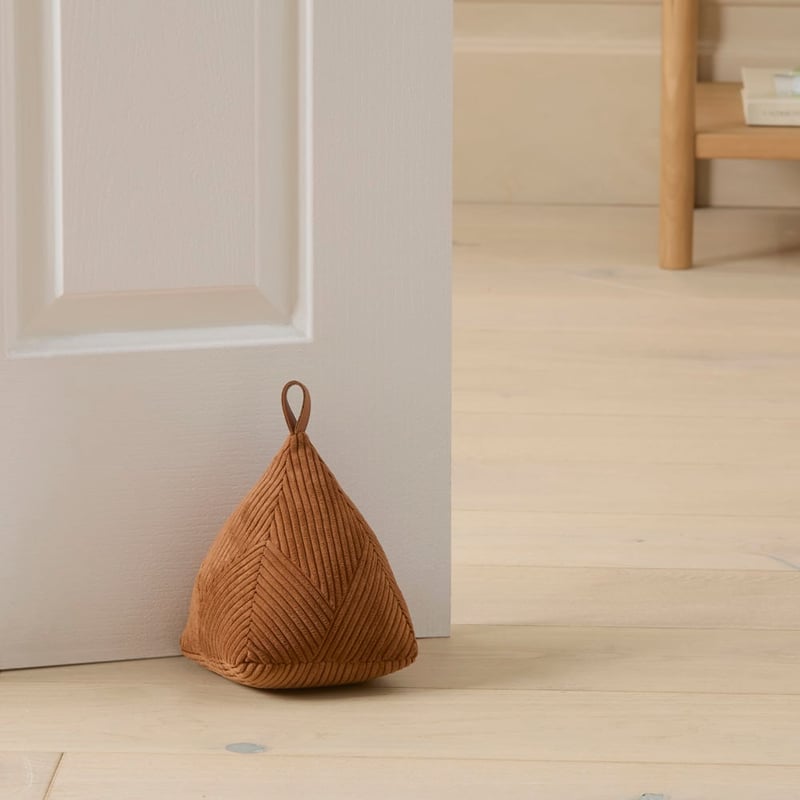 Corduroy Rust Door Stop