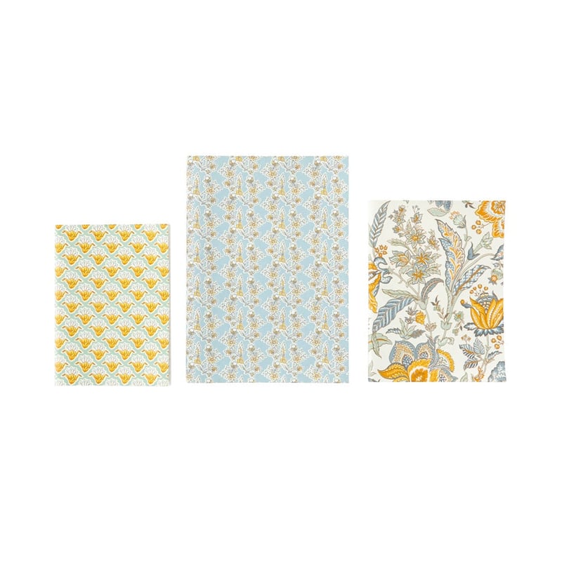 Teal Block Printed Note Book Set