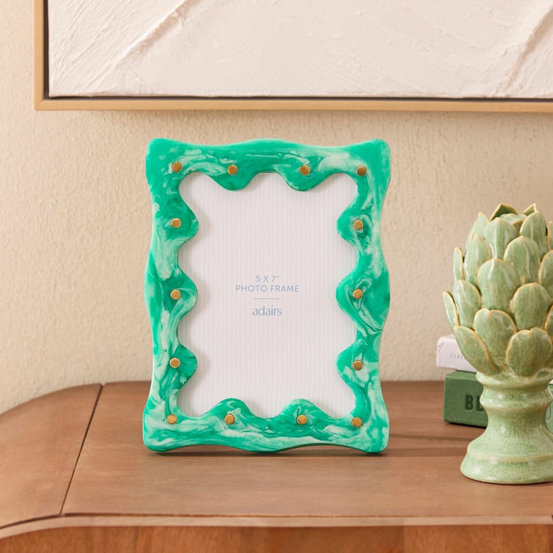 Miro Turquoise Wave Resin Frame