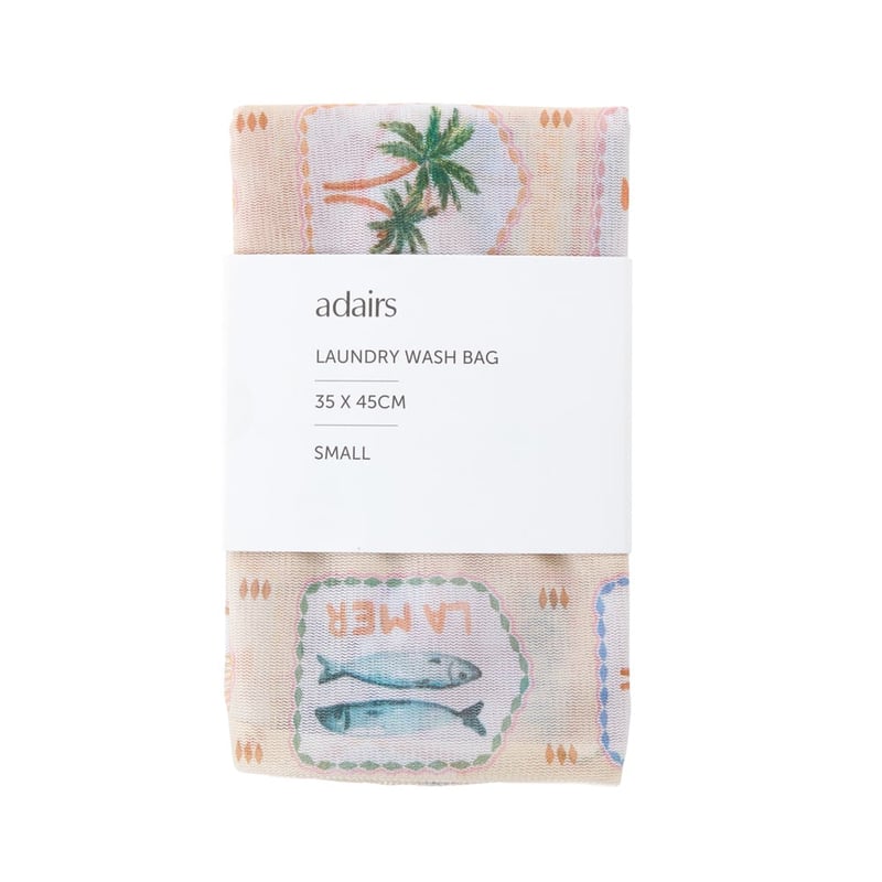 Natural La Plage Laundry Wash Bag