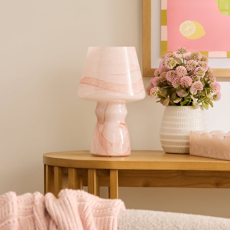 Gigi Blush Swirl Table Light