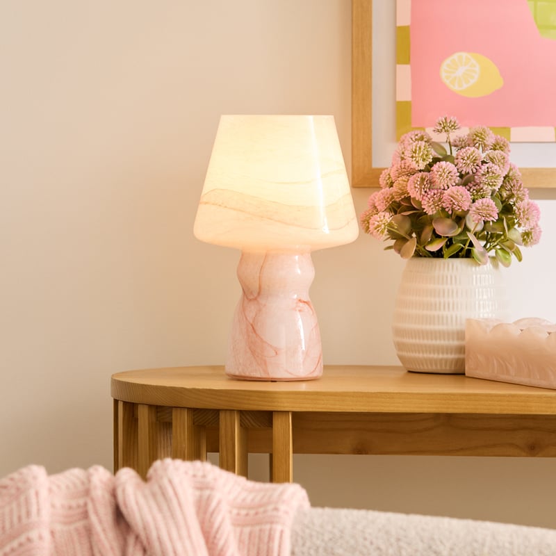 Gigi Blush Swirl Table Light