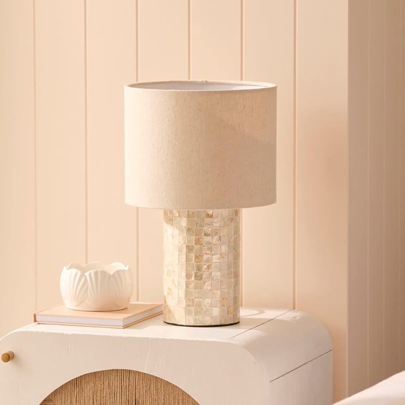 Verona Beige Check Table Light