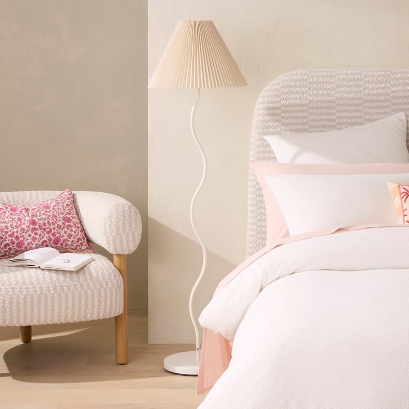 Catalina Coconut Milk & Linen Floor Light