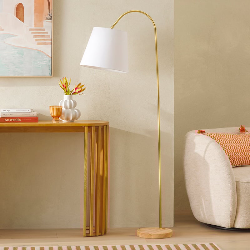 Marais Gold & White Floor Light