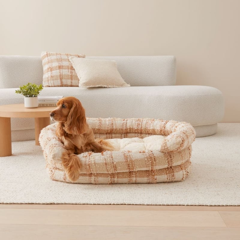 Ziggy Heidelberg Check Natural Pet Bed