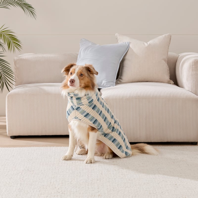 European Willow Sea Blue Multi Turkish Cotton Drying Jacket