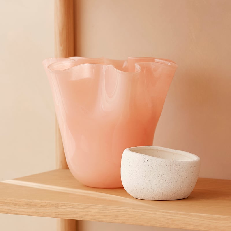 Fluted Pink Vase