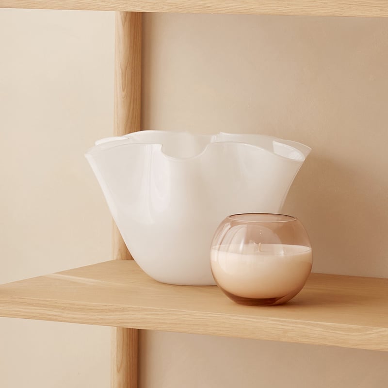 Fluted White Bowl