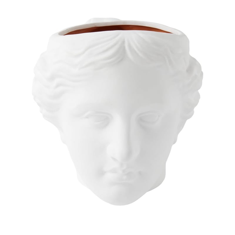 Grecian White Aphrodite Head Pot