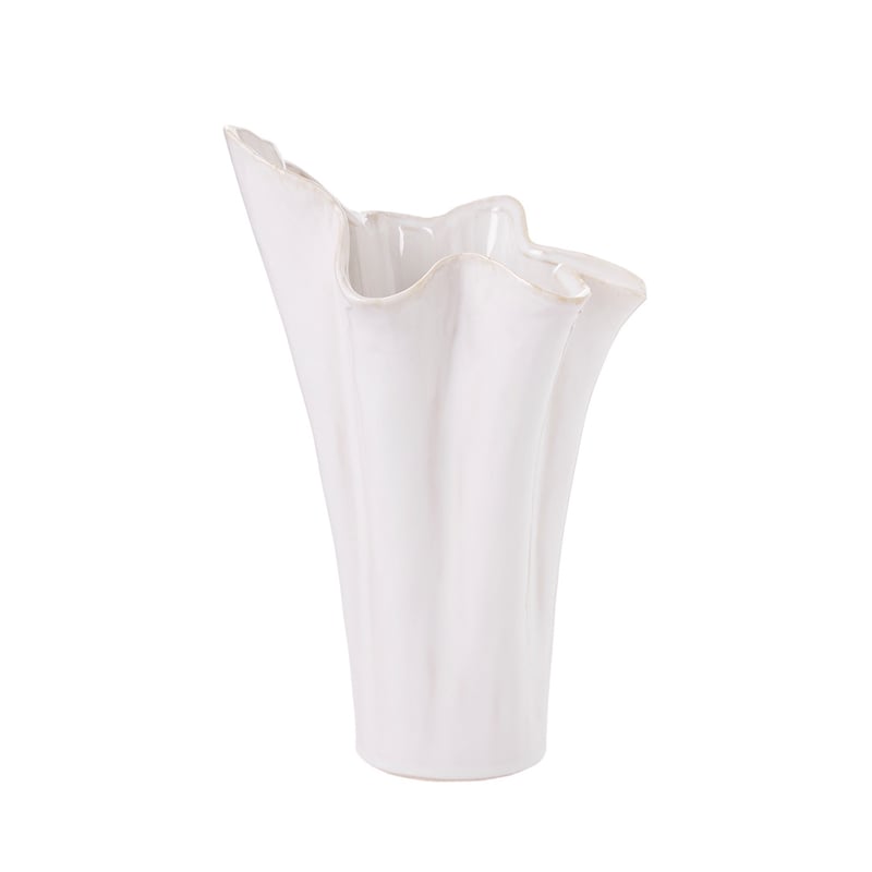 Drape White Vase