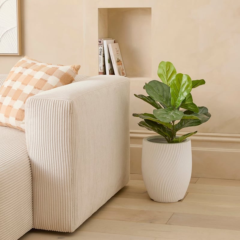 Burleigh White Twist Pot