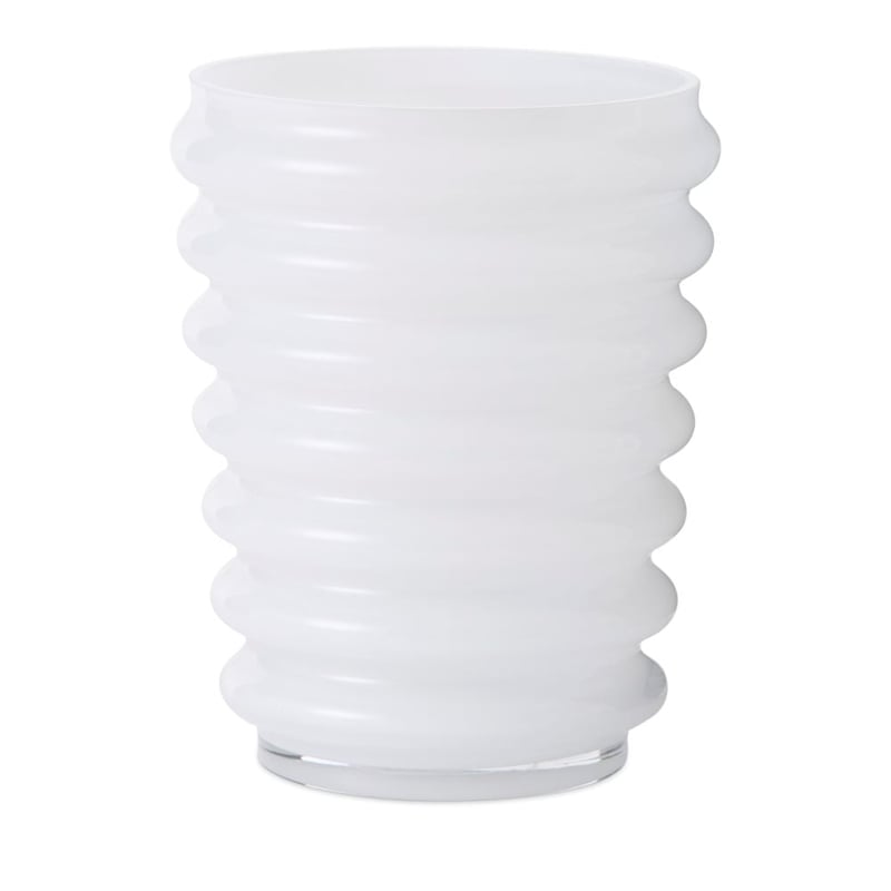 Eden White Ribbed Vase