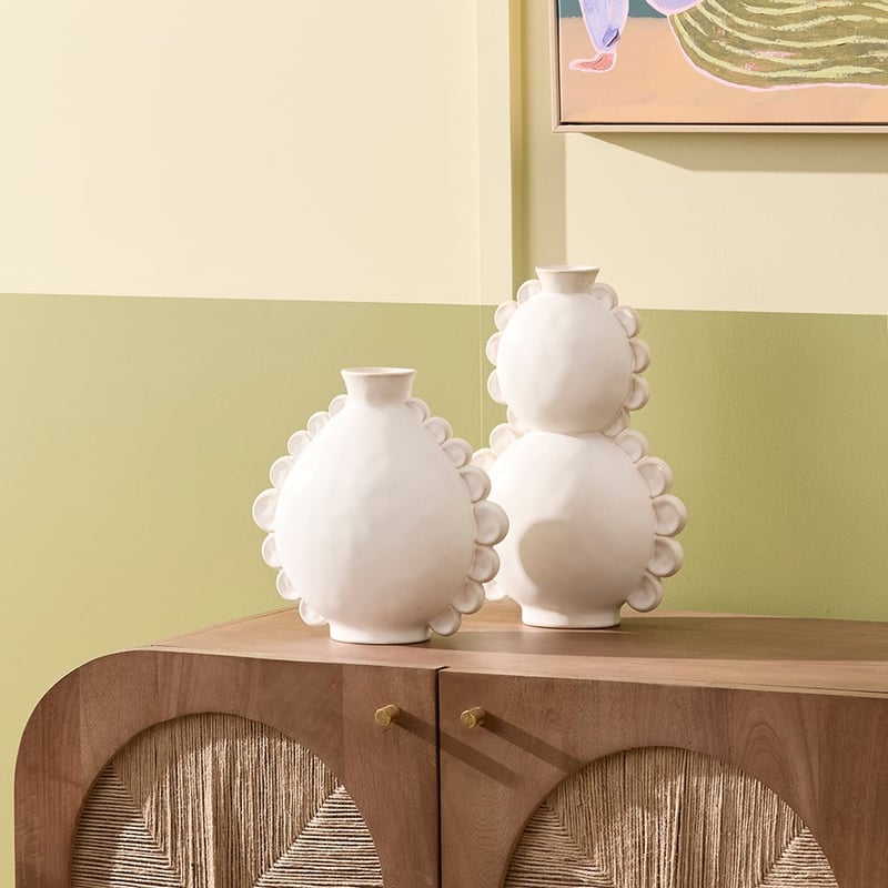 Cordoba White Round Vase