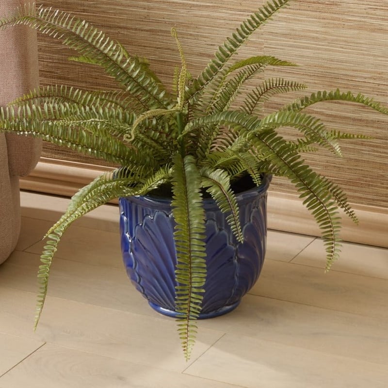 Lilah Deep Blue Leaf Pot