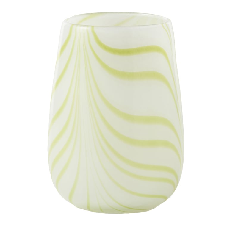 Astrid White & Green Vase