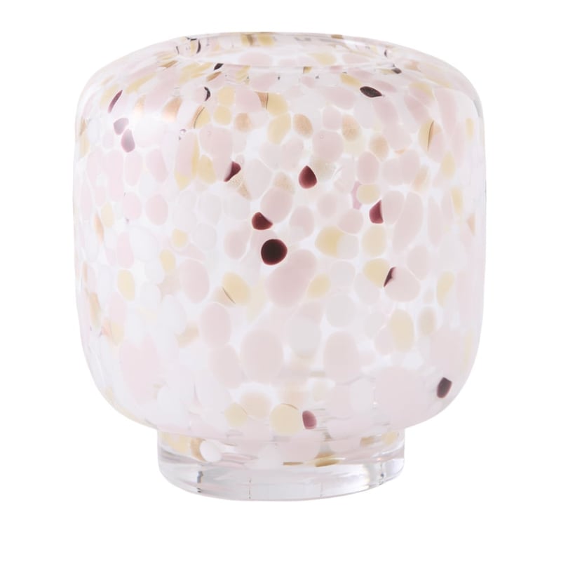 Colour White & Pink Dot Vase