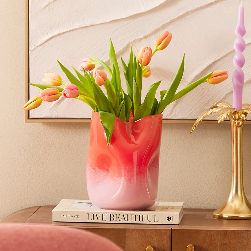 Bump Ombre Blush Vase