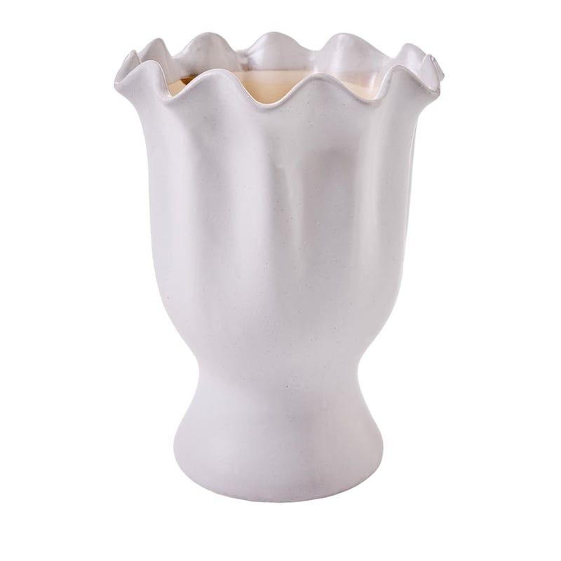 Lily White Frill Pot