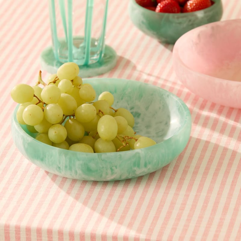 Calypso Matte Mint Resin Medium Serving Bowl