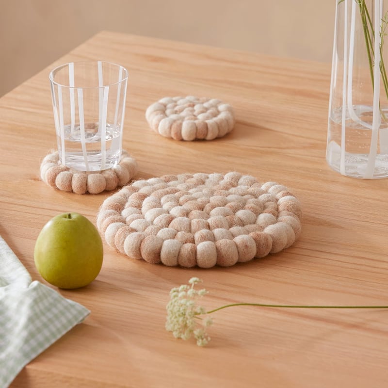 New Zealand Wool Natural Space Dyed Trivet
