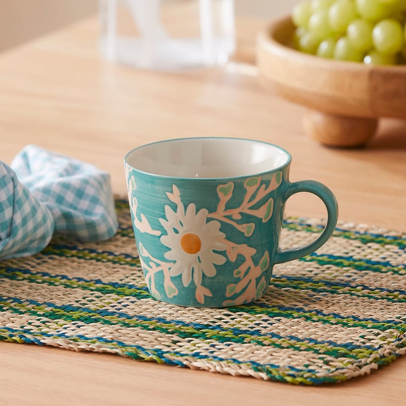 Fiore Teal Mug