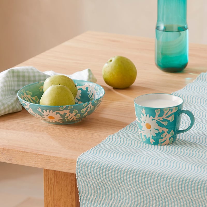 Fiore Teal Mug