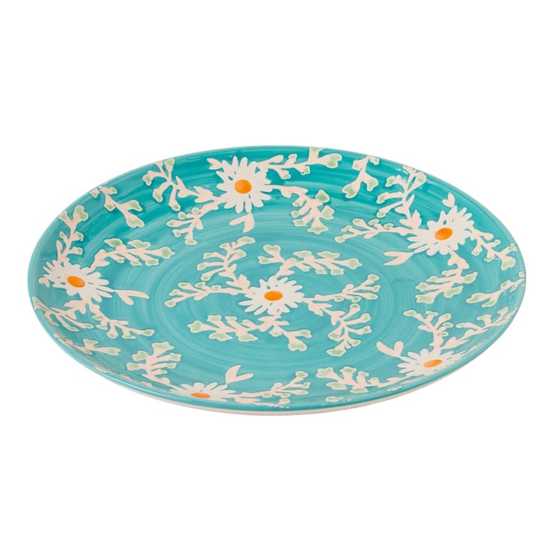 Fiore Teal Round Platter