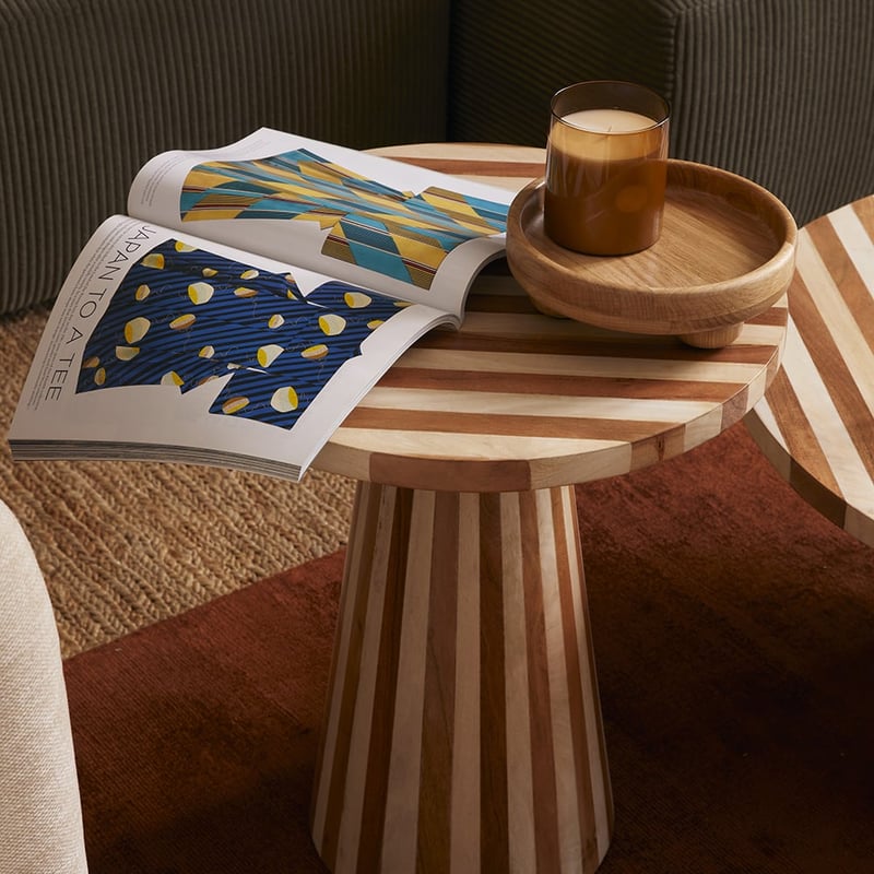 Banto Natural Oak Round Footed Bowl