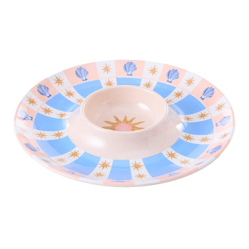 La Sirena Sun & Shell Melamine Chip & Dip
