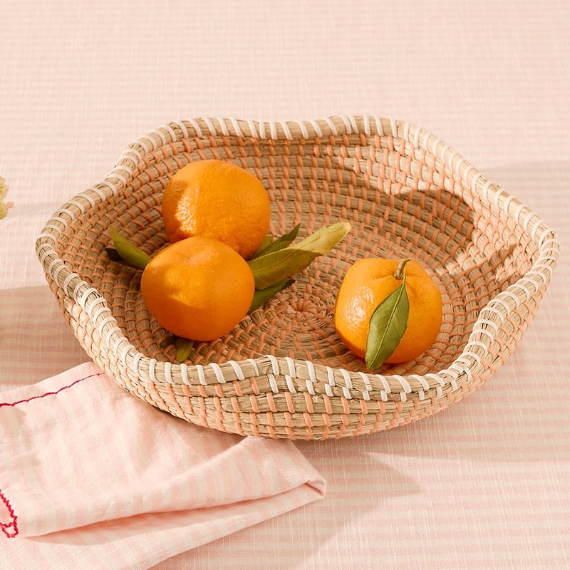 Scallop Sunset Rattan Bowl