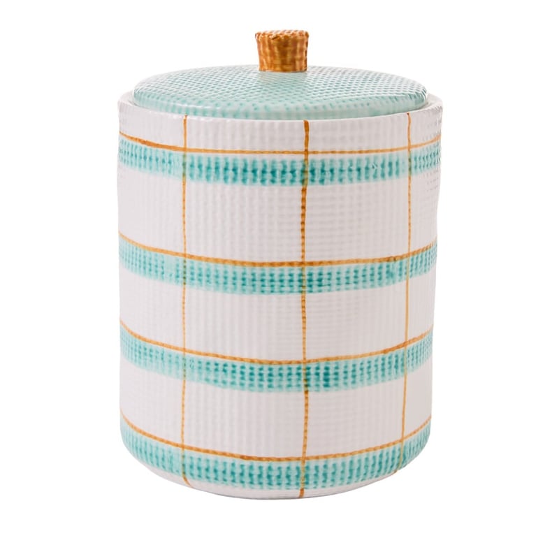 Edie Teal Check Large Canister