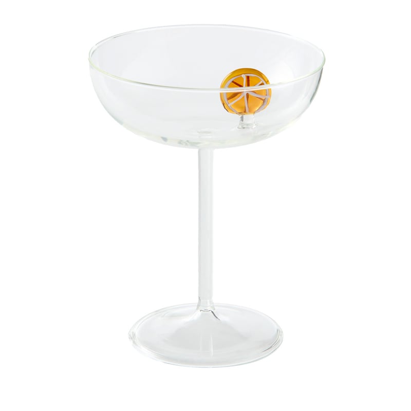 Summer Fruit Lemon Coupe Glass Gift Pack of 2