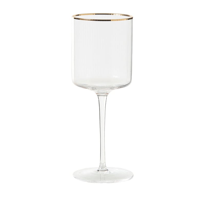 Florence Clear & Gold Wine Glass Pack of 2